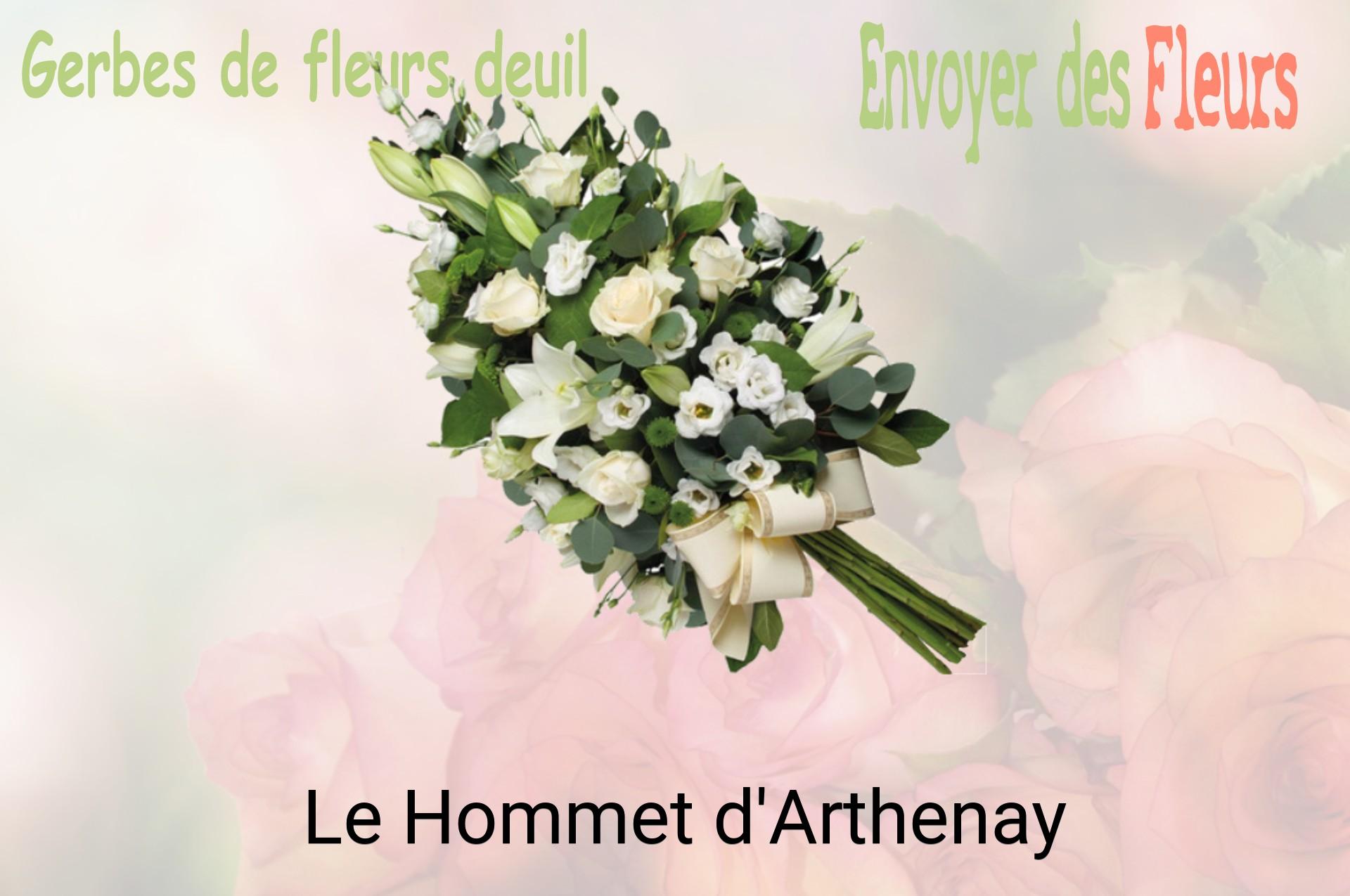 Gerbe de fleurs de deuil livrée à Le Hommet-d'Arthenay